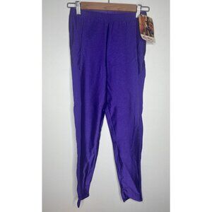 VTG WOMENS Large PURPLE Rachel McLish The Body Co WORKOUT LEGGINGS‎ Pants